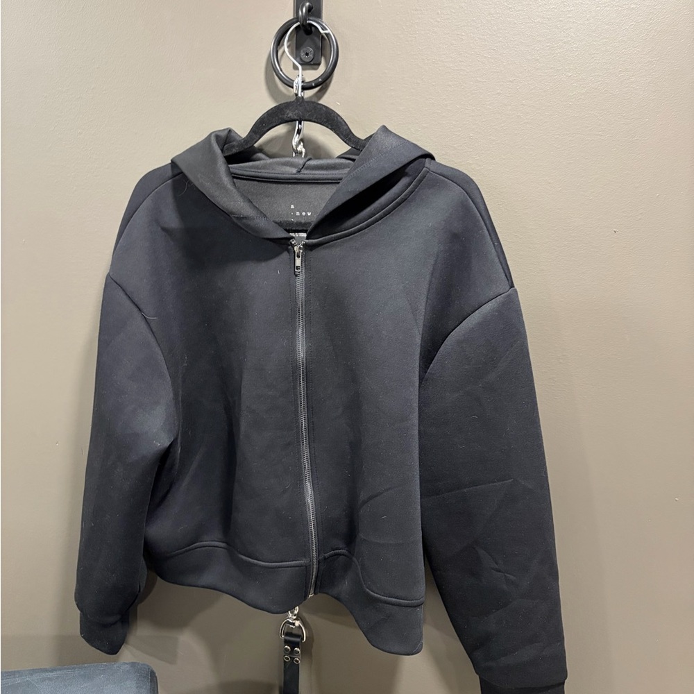 a new day Black Zip Hoodie with Full Zipper